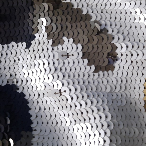 Michael Kors Green Gold White Raglan Sequin Camo Print Sweatshirt Sweater Size S - Picture 8 of 11